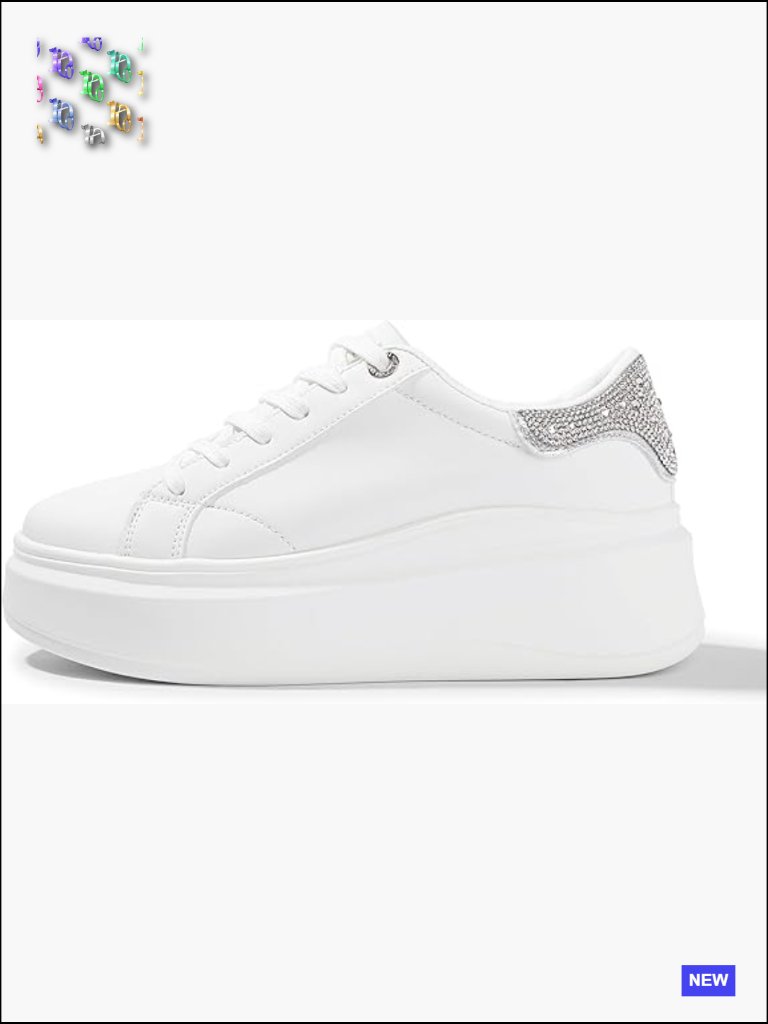 Platform Fashion Sneakers Low Top Casual Lace Up Walking Shoes Chunky Retro